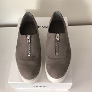 Warner zip-front platform Vince sneakers